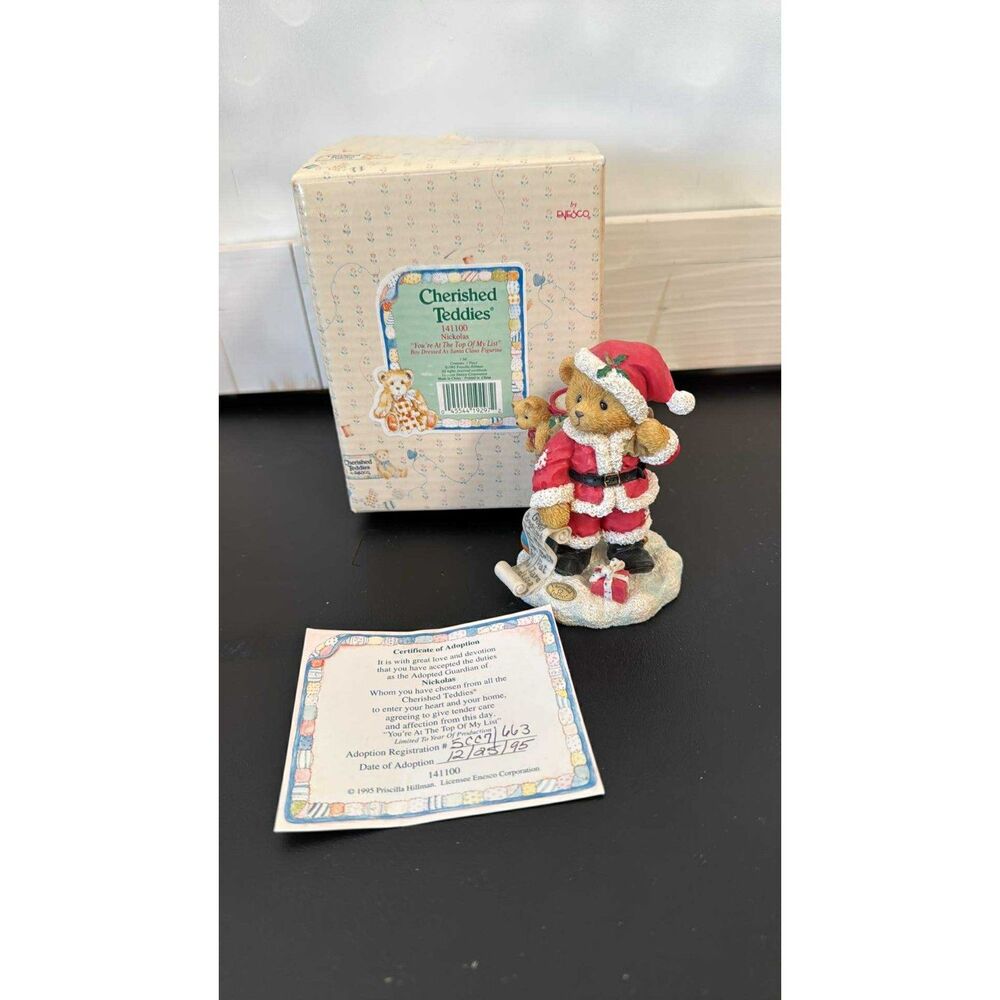 Cherished Teddies Nickolas You're At The Top Of My Heart 1995 #141100